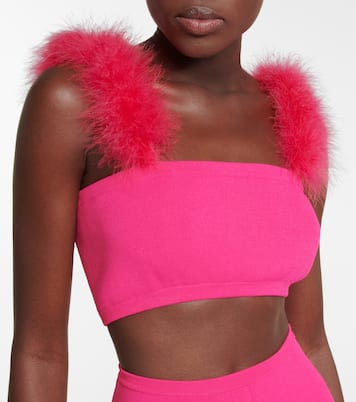 Faux fur-trimmed bralette | Magda Butrym