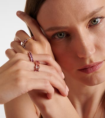14kt gold ring with topaz, amethyst and rhodolite | Suzanne Kalan