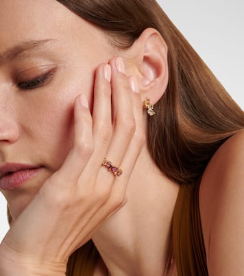 14kt gold ring with topaz, amethyst and rhodolite | Suzanne Kalan