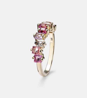 14kt gold ring with topaz, amethyst and rhodolite | Suzanne Kalan