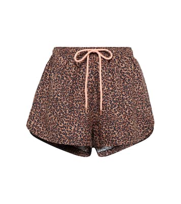 Short Rococo Efrem à taille haute et motif léopard | The Upside