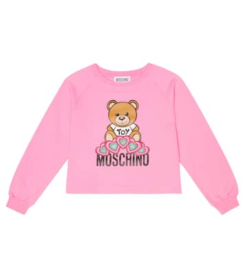 Embellished logo printed sweatshirt | Moschino Kids