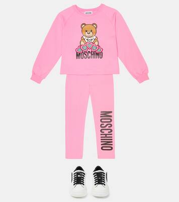 Embellished logo printed sweatshirt | Moschino Kids