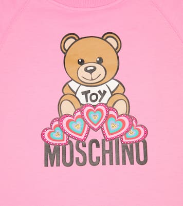 Embellished logo printed sweatshirt | Moschino Kids