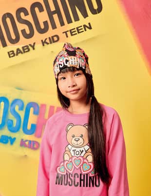 Embellished logo printed sweatshirt | Moschino Kids