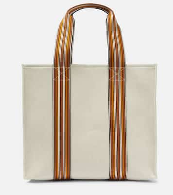 Borsa The Suitcase Stripe Medium in canvas | Loro Piana