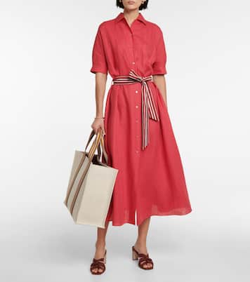 Borsa The Suitcase Stripe Medium in canvas | Loro Piana