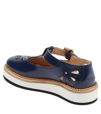 Stringate in pelle con cut-out | Chloé Kids