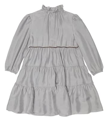 Bow-detail ruffled tiered dress | Il Gufo