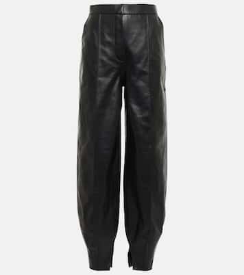 High-Rise-Hose aus Leder | Loewe