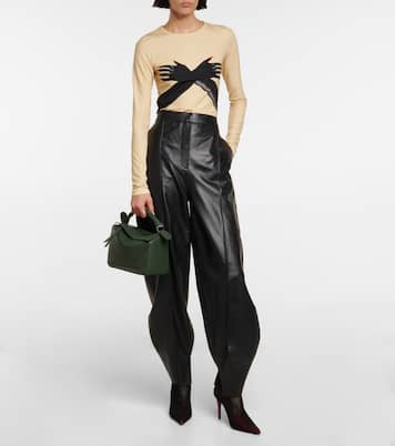 High-Rise-Hose aus Leder | Loewe