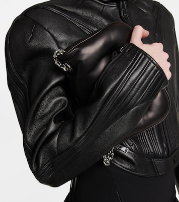 Cropped leather jacket | Mugler