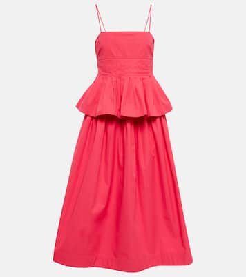 Pleated cotton midi dress | CO