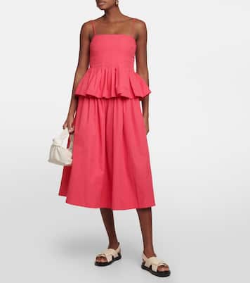 Pleated cotton midi dress | CO