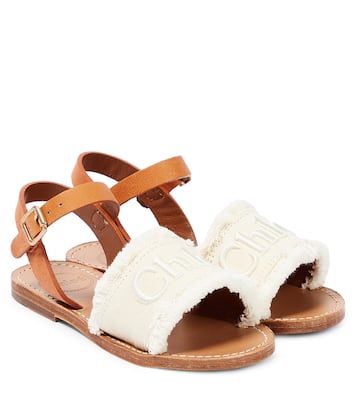 Sandali in canvas con pelle | Chloé Kids