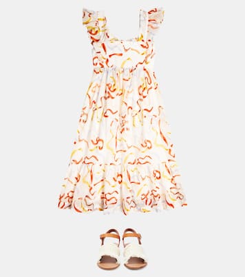 Sandali in canvas con pelle | Chloé Kids