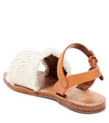 Sandali in canvas con pelle | Chloé Kids