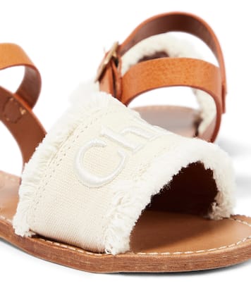Sandali in canvas con pelle | Chloé Kids