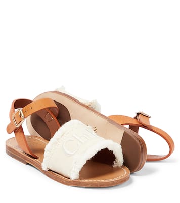 Sandali in canvas con pelle | Chloé Kids
