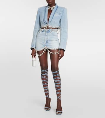 x Sergio Rossi - Sandali Shibari in denim | Area