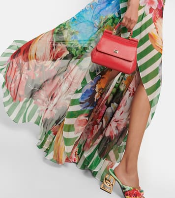 Abito lungo Portofino in chiffon di seta | Dolce&Gabbana