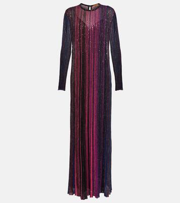 Vestido largo de punto de lamé | Missoni