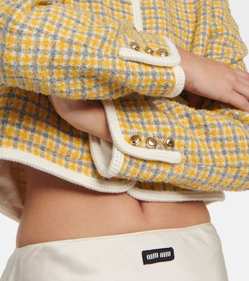 Giacca monopetto in misto lana | Miu Miu