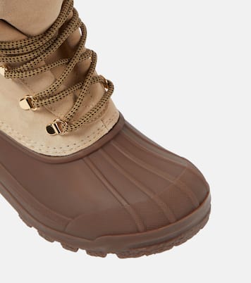 Wellington shearling-trimmed suede ankle boots | Bogner