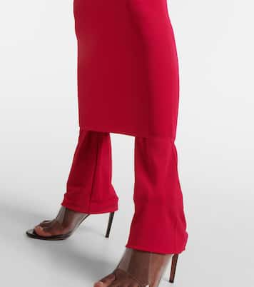 Pantaloni in jersey a vita alta con gonna | Alaïa