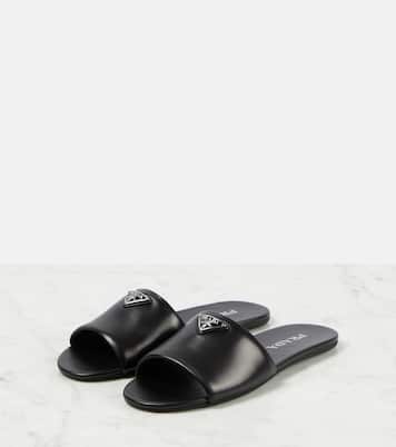 Leather slides | Prada