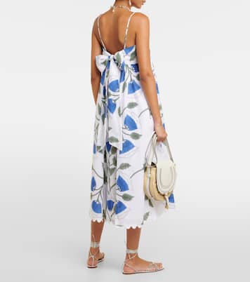 Vestido midi de algodón floral | Juliet Dunn