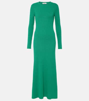 Vestido midi de bouclé de seda | Valentino