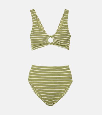 Bikini Nadine a vita alta a righe | Hunza G