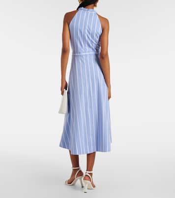 Baylee striped poplin midi dress | Veronica Beard