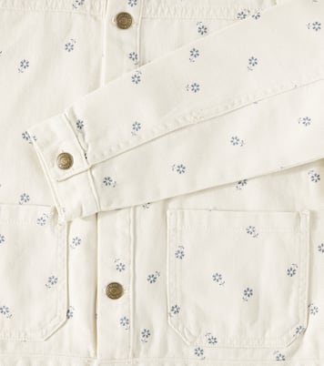 Veste Chore en jean à fleurs | Rylee + Cru