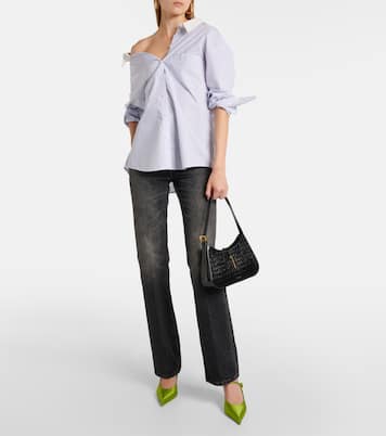 Tokyo croc-effect leather shoulder bag | DeMellier
