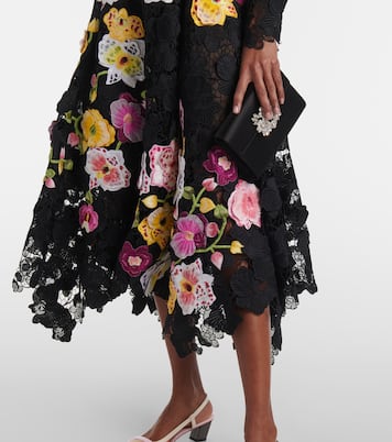 Vestido de fiesta de guipur floral | Oscar de la Renta