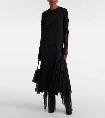 T-shirt Monogram 72 Glitter in cotone | Givenchy