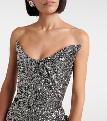 Thistle Wave ruffled sequined gown | Maticevski