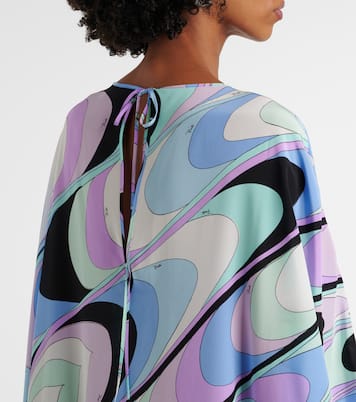 Caftano Iride in seta crêpe de chine | Pucci
