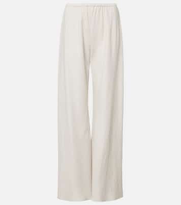 Pantaloni a gamba larga Gala in seta e lino | The Row