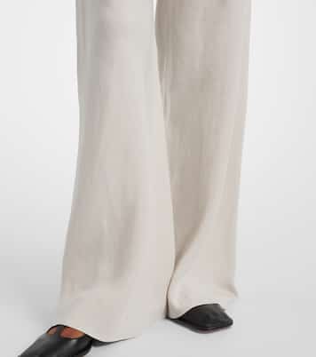 Pantaloni a gamba larga Gala in seta e lino | The Row
