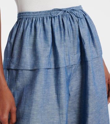 Cotton and linen wide-leg pants | Alaïa