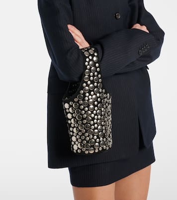 Bolso Livia Mini de ante con tachuelas | Khaite