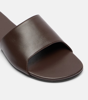 Bianca leather slides | Amina Muaddi
