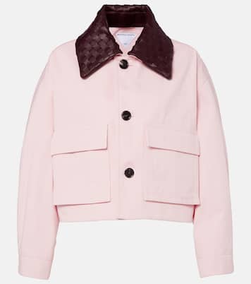 Chaqueta cropped de sarga de algodón | Bottega Veneta