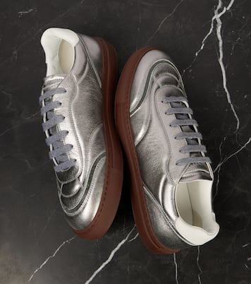 Sneakers in pelle metallizzata | Brunello Cucinelli