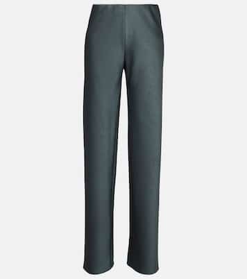 High-rise satin straight pants | Vince