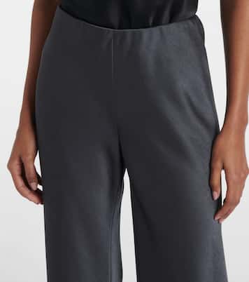 High-rise satin straight pants | Vince