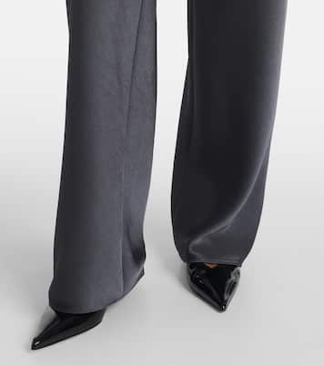 High-rise satin straight pants | Vince